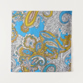 Bold Grungy Islamic Psychedelic Ornament Wandteppich (Vorderseite (Horizontal))
