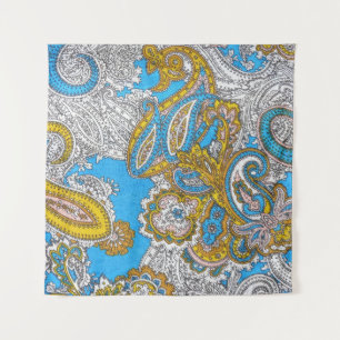 Bold Grungy Islamic Psychedelic Ornament Wandteppich