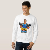 Bold Gym Lifestyle Humor – Fitness Meme Sweatshirt (Vorne ganz)
