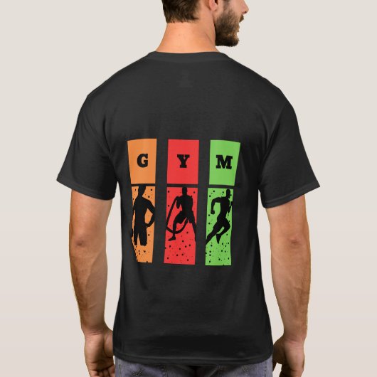Bold GYM Silhouette T-Shirt. T-Shirt (Rückseite)