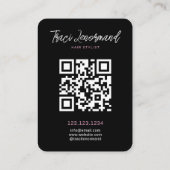 Bold Hair Stylist Social Media Layout Visitenkarte (Rückseite)