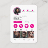 Bold Hair Stylist Social Media Layout Visitenkarte (Vorderseite)