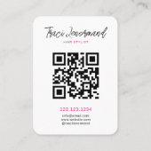 Bold Hair Stylist Social Media Layout Visitenkarte (Rückseite)