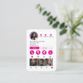 Bold Hair Stylist Social Media Layout Visitenkarte (Stehend Vorderseite)