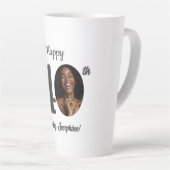 Bold Happy 40th Birthday Photo Milchtasse (Rechte Ecke)