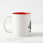 Bold Happy 40th Birthday Photo Zweifarbige Tasse (Links)