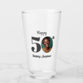 Bold Happy 50th Birthday Photo Glas (Vorderseite)