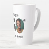 Bold Happy 50th Birthday Photo Milchtasse (Rechte Ecke)