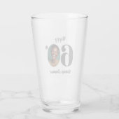 Bold Happy 60th Birthday Photo Glas (Rückseite)