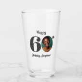 Bold Happy 60th Birthday Photo Glas (Vorderseite)