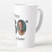 Bold Happy 60th Birthday Photo Milchtasse (Rechte Ecke)