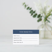 Bold Header Dental Appointment Card Terminkarte (Stehend Vorderseite)