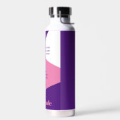 Bold Heart Lila Pink Dankbarkeit Affirmations Trinkflasche (Links)