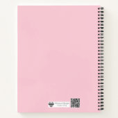 Bold Heart on Blush Stripes Notizblock (Rückseite)