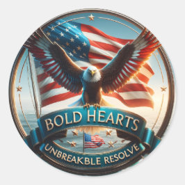 Bold Hearts Patriotic Stickers - USA Strong Spirit