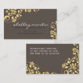 BOLD helles, Bio, wirbelbraunes Muster Visitenkarte (Vorne/Hinten)