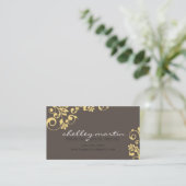 BOLD helles, Bio, wirbelbraunes Muster Visitenkarte (Stehend Vorderseite)