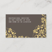 BOLD helles, Bio, wirbelbraunes Muster Visitenkarte (Rückseite)