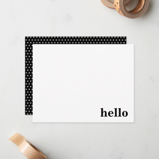 Bold Hello Mitteilungskarte (Vorderseite/Rückseite Beispiel)