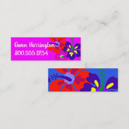 Bold Hibiscus Profile Contact Cards Telefonnummerkarte