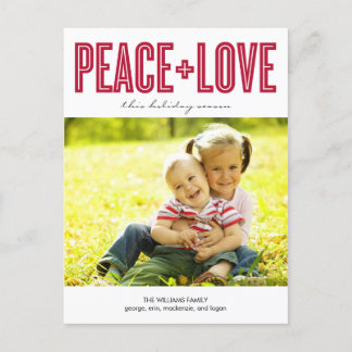 BOLD Holiday Foto Cards Postcard Feiertagspostkarte