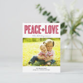 BOLD Holiday Foto Cards Postcard Feiertagspostkarte (Stehend Vorderseite)