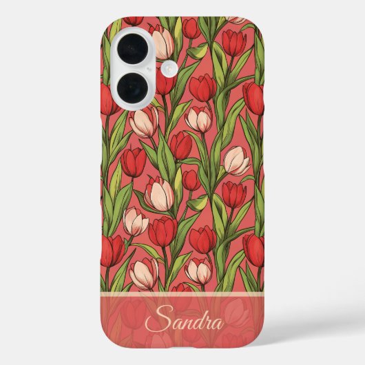 Bold Holiday Gift Tulip Floral Custom Case-Mate iPhone Hülle (Rückseite)