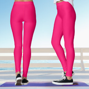 Bold Hot Pink Yoga Leggings