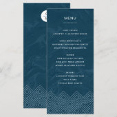 Bold Hues Blue Marble Custom Flat Menu Card Menükarte (Vorne/Hinten)