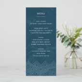 Bold Hues Blue Marble Custom Flat Menu Card Menükarte (Stehend Vorderseite)
