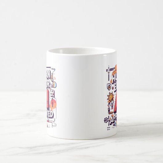 Bold “Human Error, AI Approved” Digital Art Kaffeetasse (Mittel)