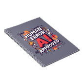 Bold “Human Error, AI Approved” Digital Art Notizblock (Rechte Seite)