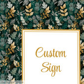 Bold Hunter Green Gold Greenerity Wedding Custom Poster