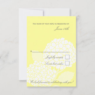Bold Hydrangea RSVP-Karte RSVP Karte