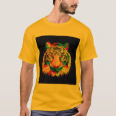 "Bold in Yellow: Lion Logo T-Shirt für den französ (Vorderseite)
