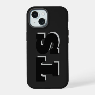 Bold Initials Personalisiert iPhone 15 Fall Hülle