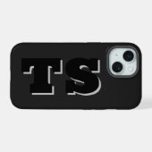Bold Initials Personalisiert iPhone 15 Fall iPhone 15 Hülle (Rückseite (Horizontal))