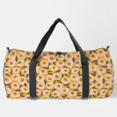 Bold Inky Floral Pattern | Hand-Drawn Botanical Duffle Bag (Rückseite)