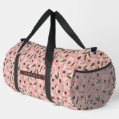 Bold Inky Floral Pattern | Hand-Drawn Botanical Duffle Bag (Rechte Ecke)