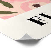 Bold Inky Floral Pattern | Hand-Drawn Botanical Poster (Ecke)