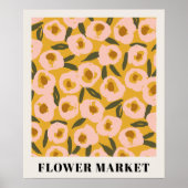 Bold Inky Floral Pattern | Hand-Drawn Botanical Poster (Vorne)