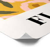 Bold Inky Floral Pattern | Hand-Drawn Botanical Poster (Ecke)