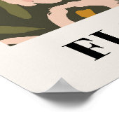 Bold Inky Floral Pattern | Hand-Drawn Botanical Poster (Ecke)