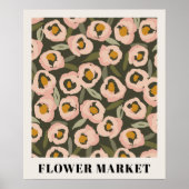 Bold Inky Floral Pattern | Hand-Drawn Botanical Poster (Vorne)