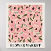Bold Inky Floral Pattern | Hand-Drawn Botanical Poster (Vorne)