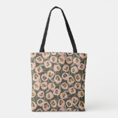 Bold Inky Floral Pattern | Hand-Drawn Botanical Tasche (Rückseite)
