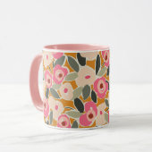 Bold Inky Floral Pattern | Hand-Drawn Botanical Tasse (Vorderseite Links)