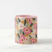 Bold Inky Floral Pattern | Hand-Drawn Botanical Tasse (Zentrum)