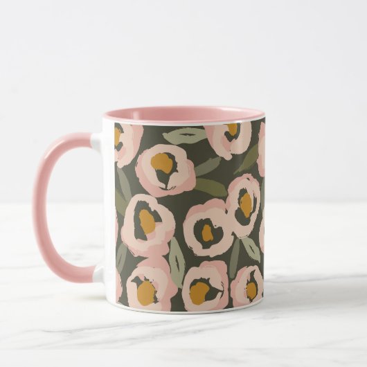Bold Inky Floral Pattern | Hand-Drawn Botanical Tasse (Links)