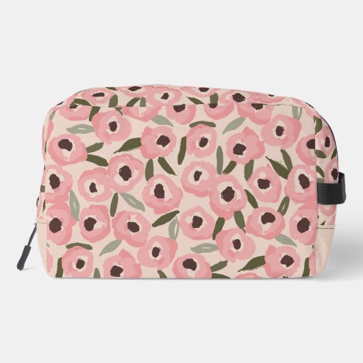 Bold Inky Floral Pattern | Hand-Drawn Botanical Waschbeutel (Rückseite)